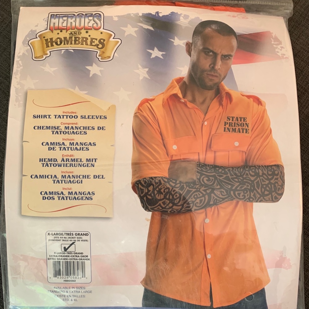 Men’s Inmate Prisoner’s Halloween Costume